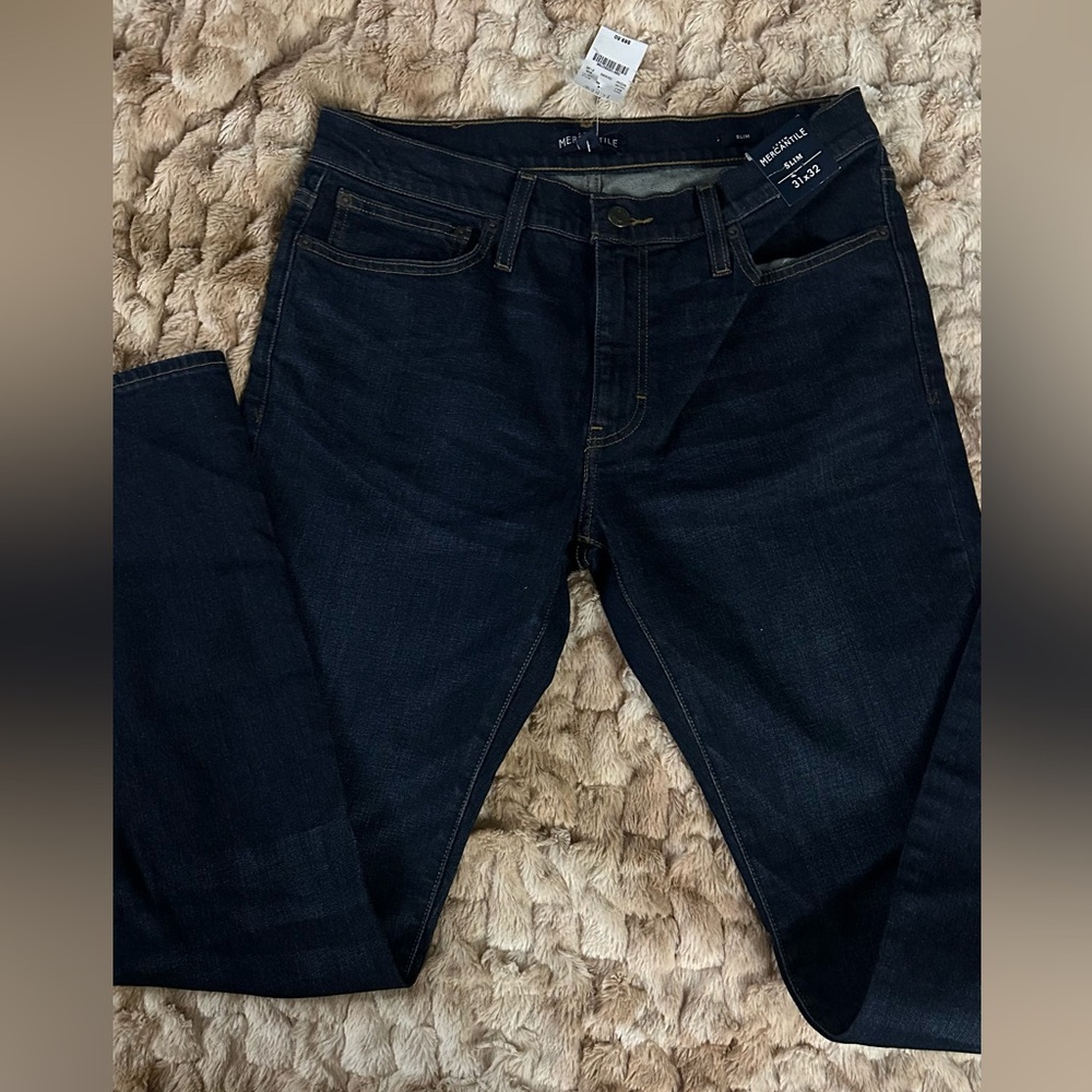 J. Crew Men's Deep Indigo Slim Straight Jeans W31 x L32
